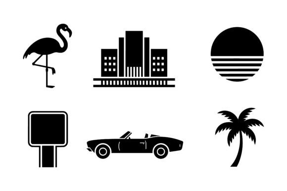 80s Retro Summer Icon Set EPS Review