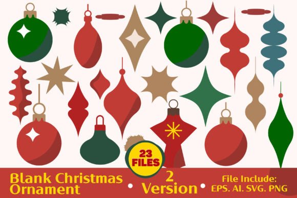 Blank Christmas Ornament Bundle SVG
