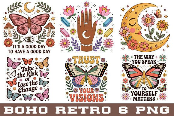 Boho Retro PNG Sublimation Bundle Review