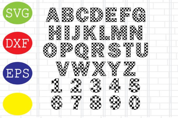 Checkered Alphabet, Racing Numbers Svg Review