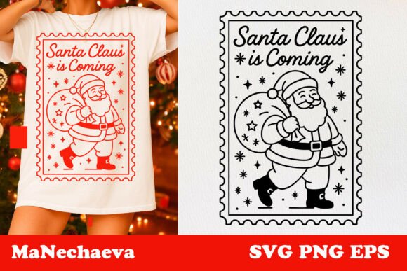 Christmas Postage Stamp SVG Santa Claus Review