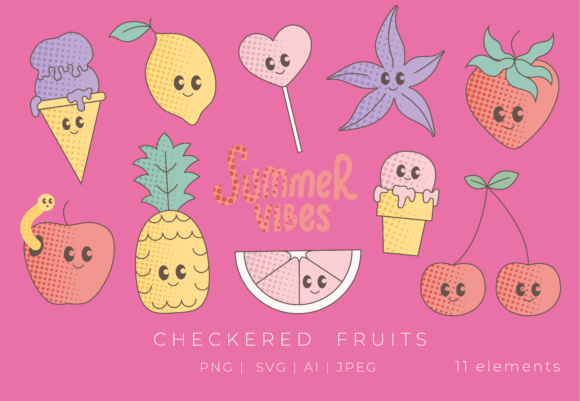Cute Retro Fruit Mascots Embroidery Review