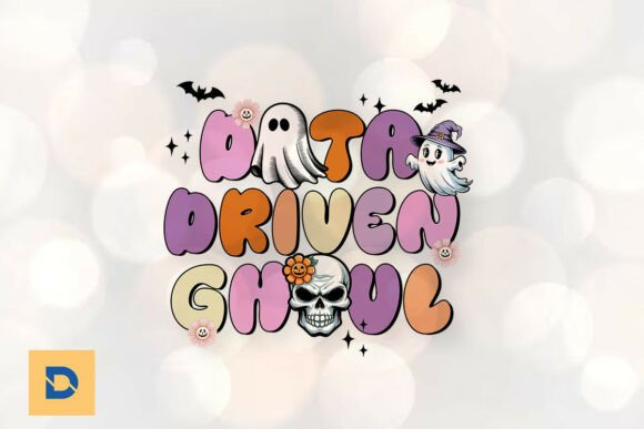 Data Driven Ghoul Retro Halloween PNG
