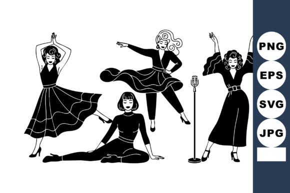 Retro 1950s Women Singers Embroidery Review