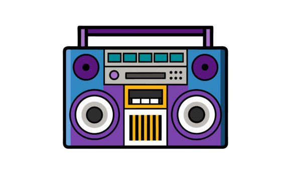 Retro Boombox Illustration Review