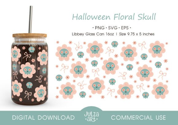 Retro Halloween Floral Skull Cup Wrap Review