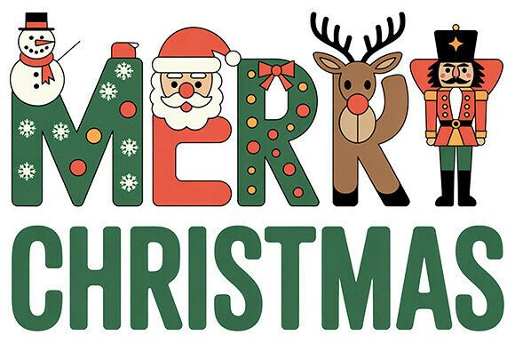 Retro Merry Christmas Png Review