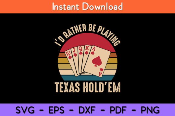 Retro Poker Player Texas Hold em Poker