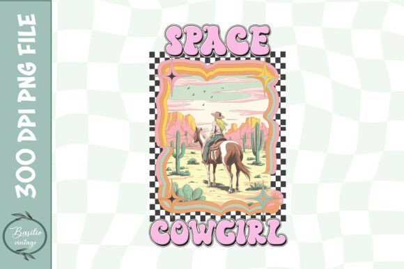 Retro Space Cowgirl Adventure Howdy PNG Review