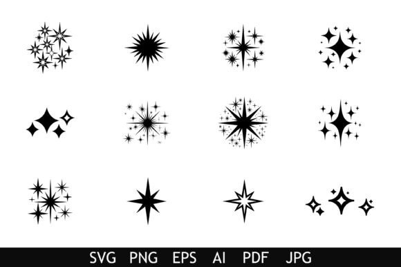 Retro Sparkle Stars Clipart Set Review