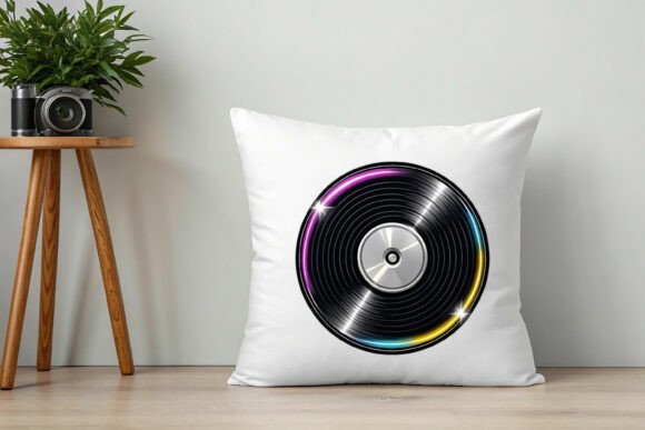 Retro Vinyl Record with Neon Lights Embroidery Review
