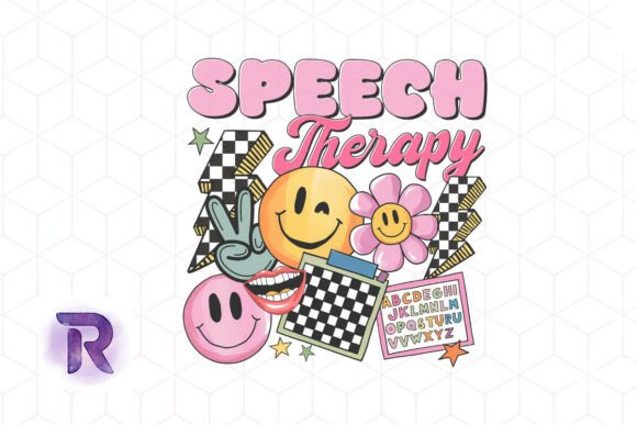 Speech Therapy Retro Groovy Smiley PNG Review