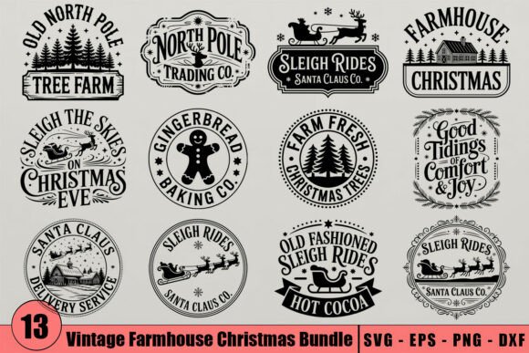 Vintage Farmhouse Christmas SVG Bundle Review